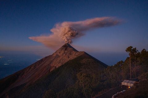Sunrise eruption at Volcan Fuego in Guatemala
