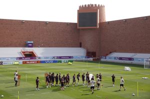 Entrenamiento de Alemania en el Al Shamal Stadium