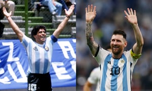 Maradona y Messi.