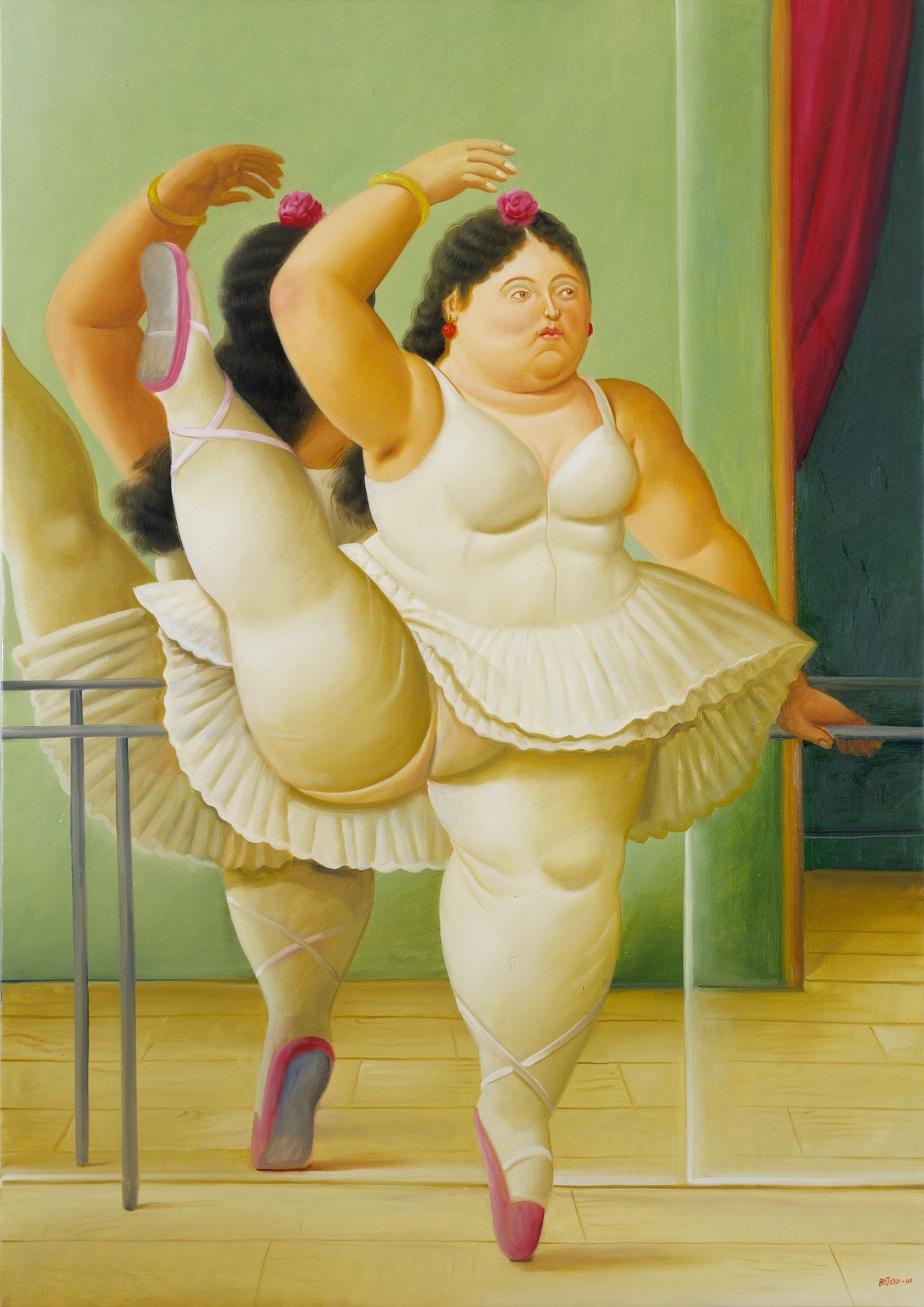 Fernando Botero "Bailarina en la barra" (2001). Cortesía de la exposición.