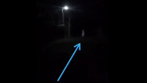 En el video se observa la silueta de la presunta aparición de la llorona.