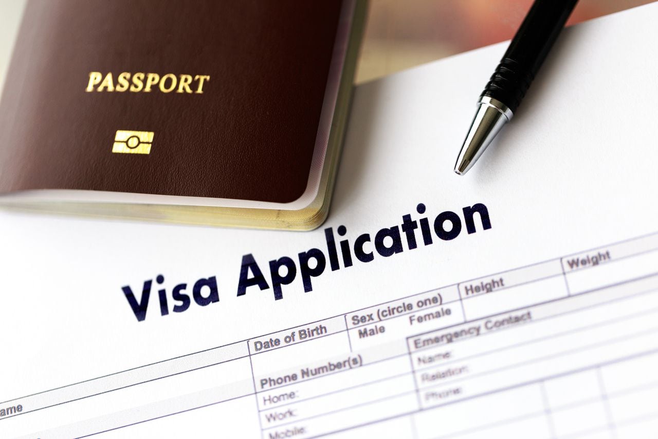 Formulario de solicitud de visa para viajar Inmigración un documento