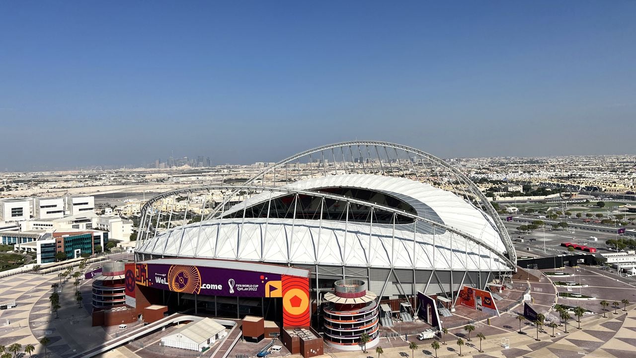 A view shows the Khalifa International Stadium in Doha on October 29, 2022, ahead of the Qatar 2022 FIFA World Cup football tournament. (Photo by Gabriel BOUYS / AFP)