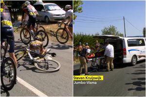 Steven Kruijswijk del Jumbo Visma sufre una fuerte caída en la etapa 15 del Tour de Francia 2022