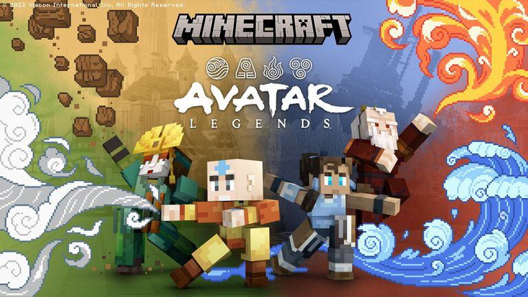 Minecraft ya tiene disponible el DLC de Avatar Legends.