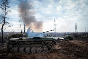 Estados Unidos confirmó este martes que, finalmente, suministrará a Ucrania carros de combate modelo Abrams M1-A1 en vez de los modernos M1-A2 con el objetivo de agilizar los envíos a las Fuerzas Armadas ucranianas. (Photo by Ignacio Marin/Anadolu Agency via Getty Images)