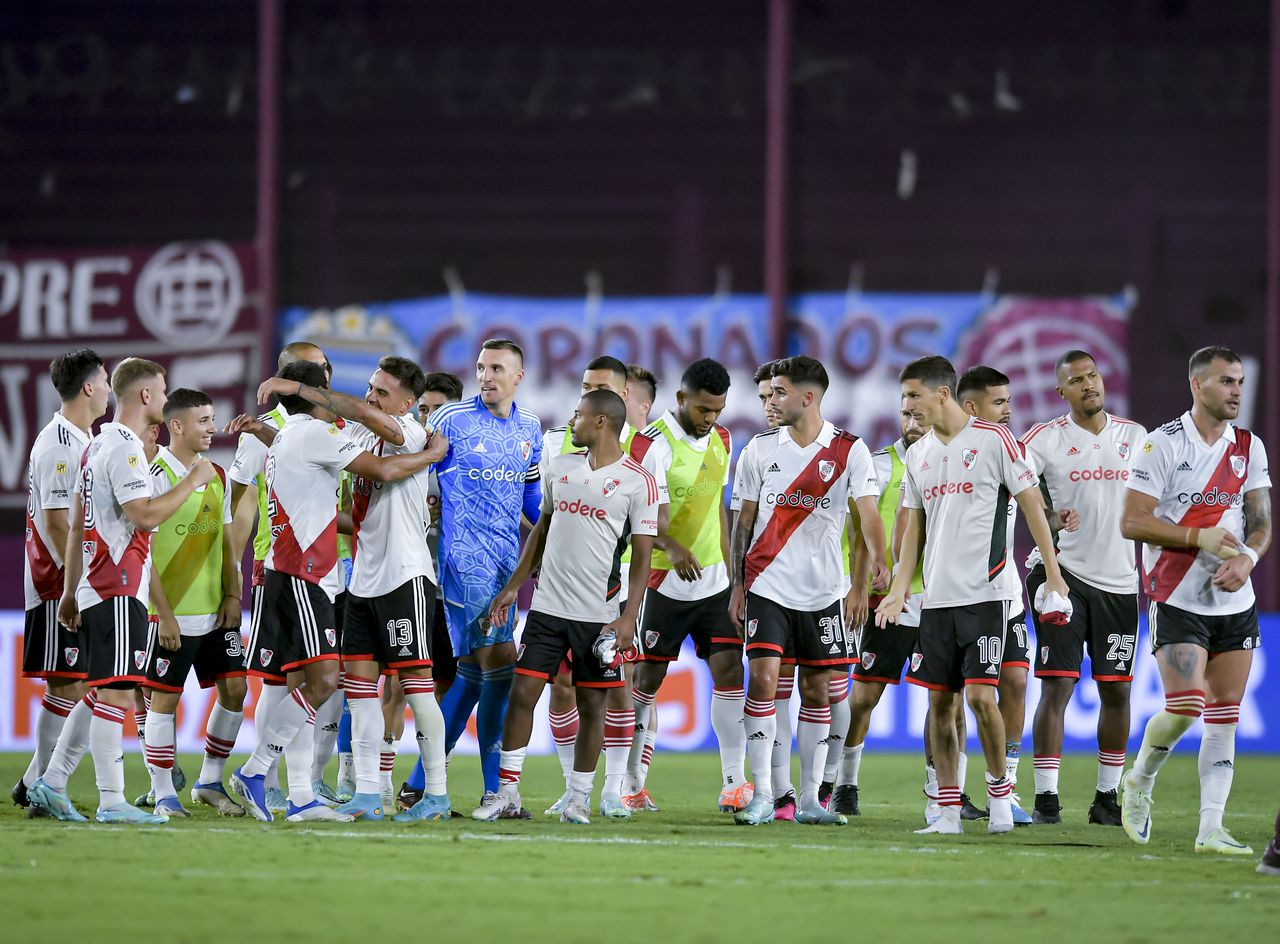 River Plate tras la victoria ante Lanús.