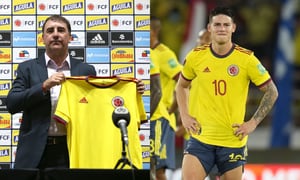 Néstor Lorenzo, James Rodríguez - Selección Colombia.