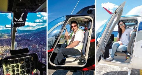 Diego Velásquez, de Fly Colombia, y Juana María Vásquez, de Sky Adventure Colombia, ven oportunidades en este modelo de negocio, atractivo para turistas que quieren disfrutar la experiencia de volar en helicóptero.