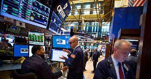 Wall Street el último día bursatil de 2016. Getty
