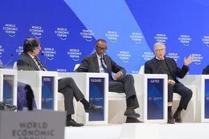 El presidente Gustavo Petro en el Foro Económico Mundial de Davos.