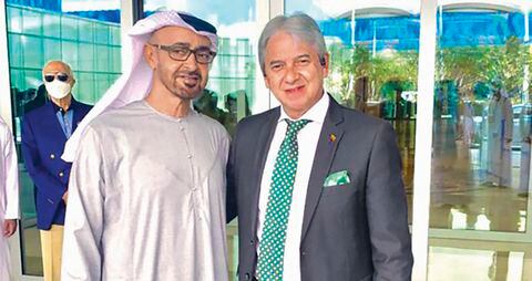  Jaime Amín, junto al presidente de los EAU, Mohamed bin Zayed al Nahyan.