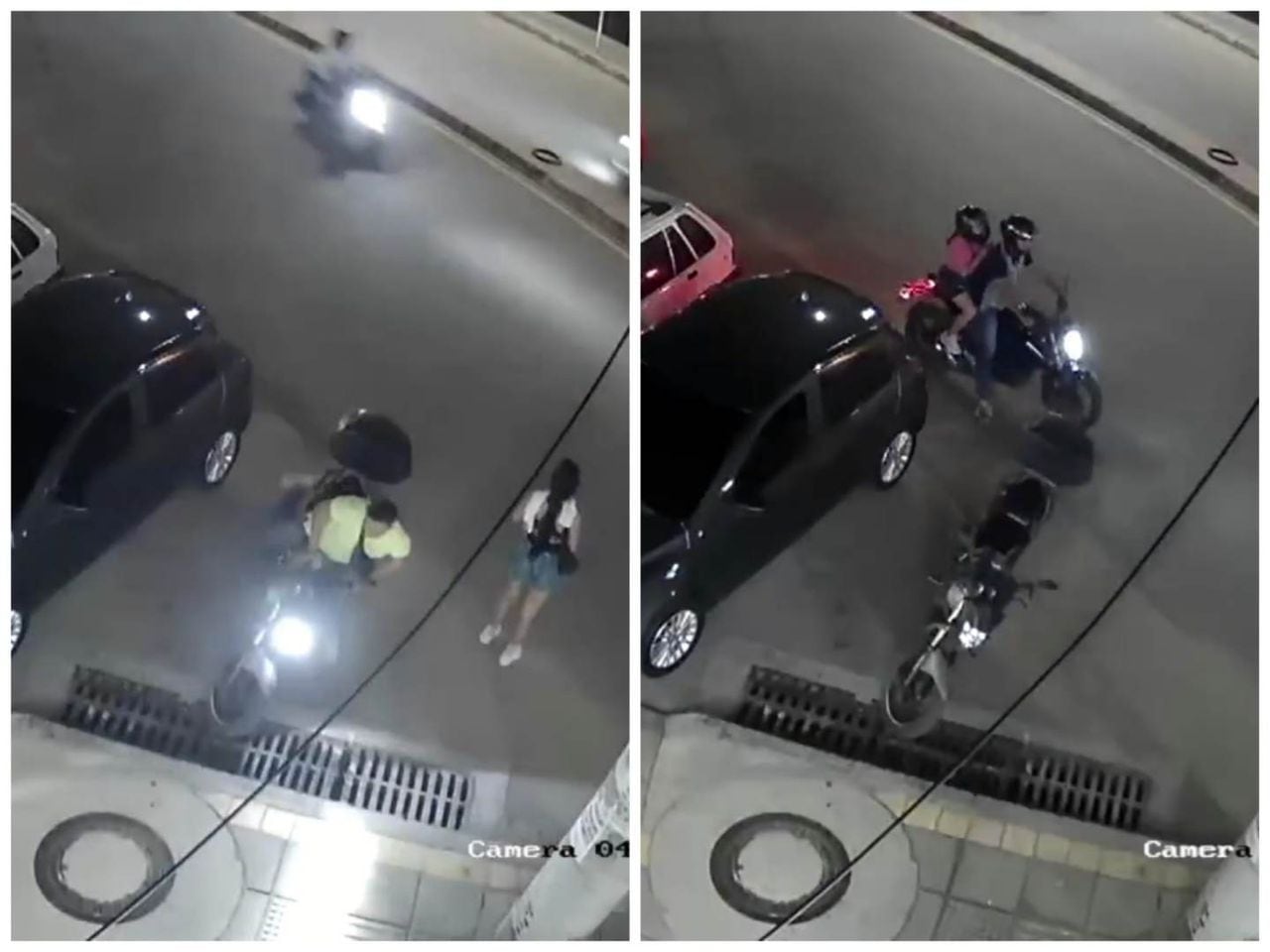 La víctima estacionó su moto y detrás llegaron los delincuentes.
