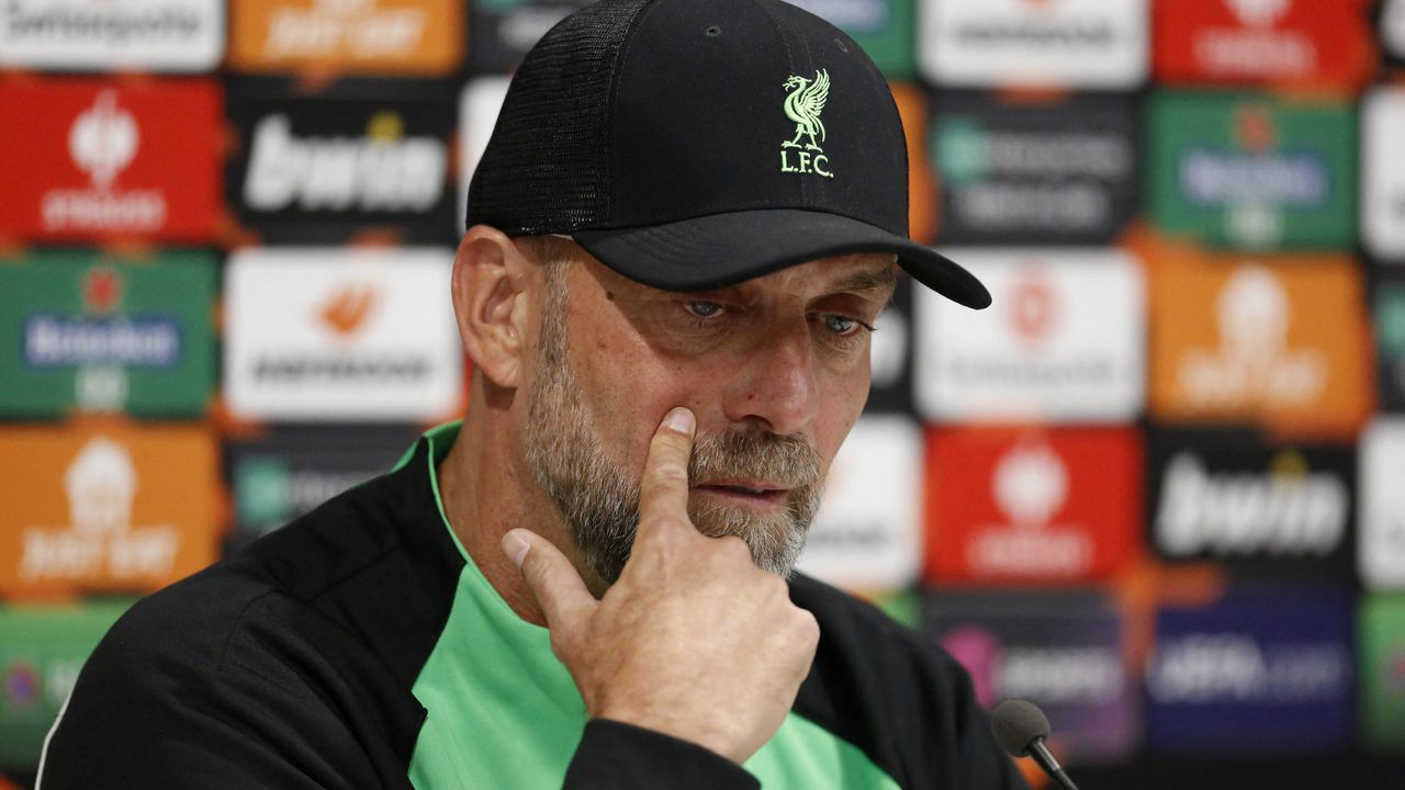 Soccer Football - Europa League - Liverpool Press Conference - Anfield, Liverpool, Britain - October 4, 2023 Liverpool manager Juergen Klopp during a press conference Action Images via Reuters/Ed Sykes