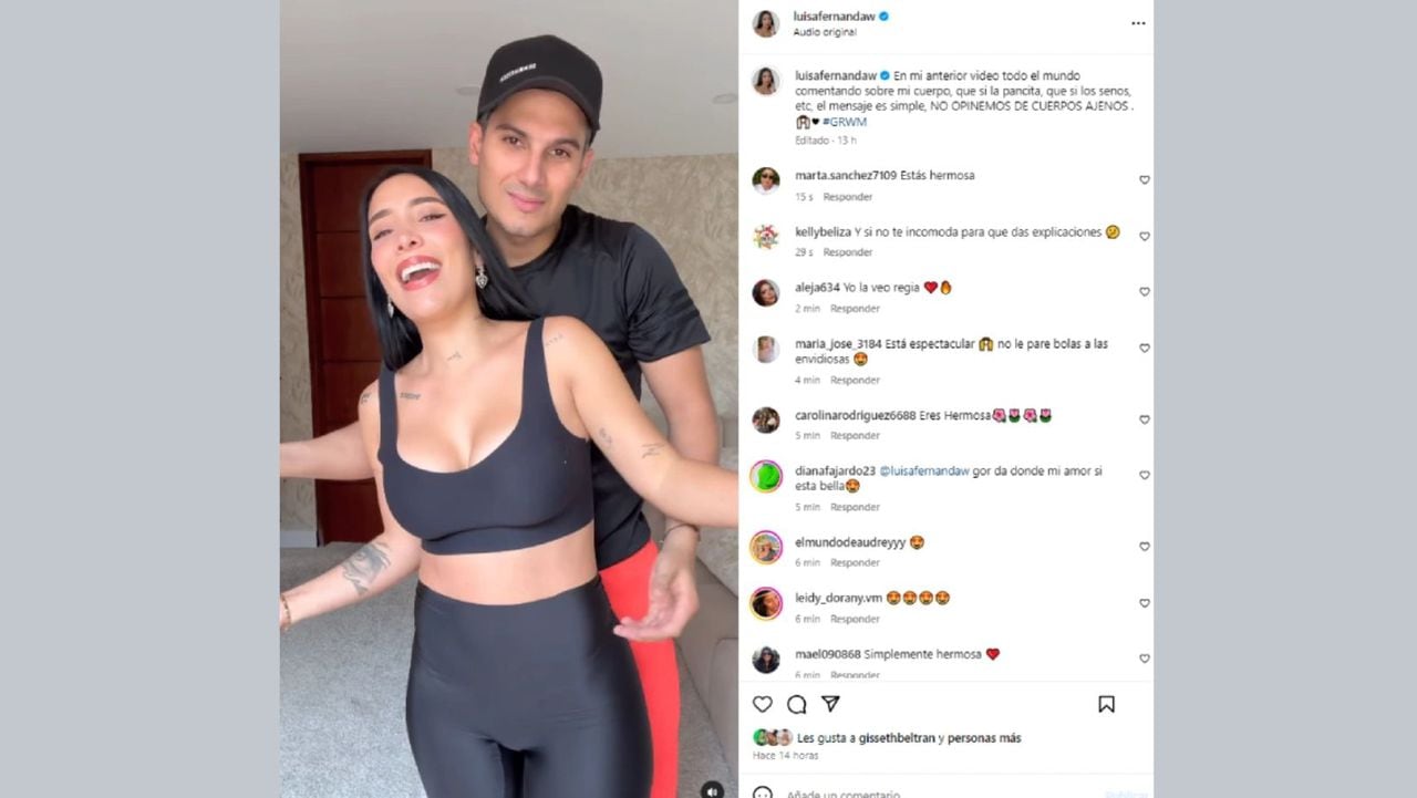 Luisa Fernanda W recibe comentarios ofensivos sobre su físico
Foto: Instagram @luisafernandaw
