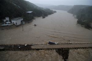 Vista del río Chavón tras el paso del huracán Fiona en Higüey, República Dominicana, 19 de septiembre de 2022. 