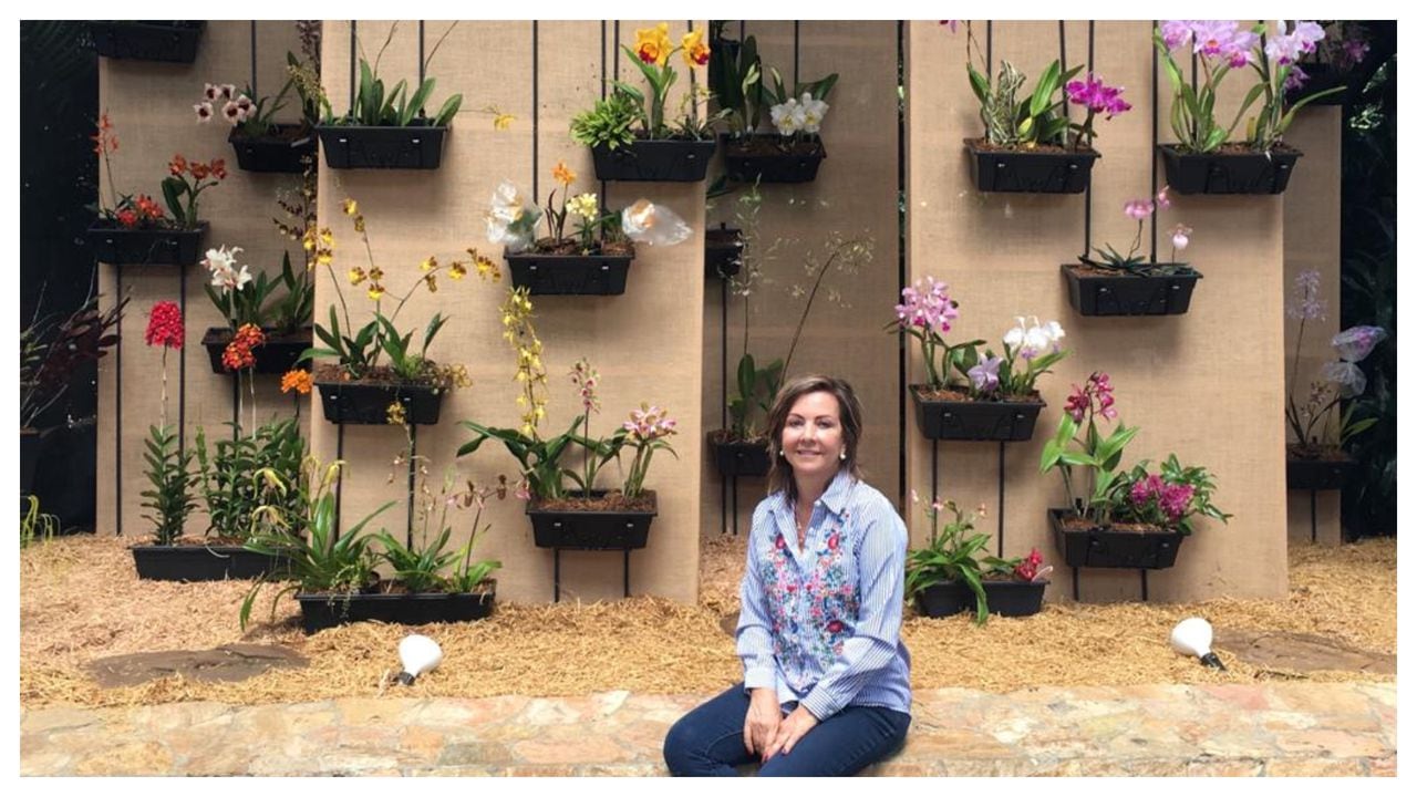 Claudia Uribe, una de las principales coleccionistas de orquídeas de Colombia.