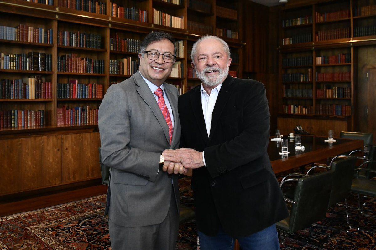 Presidente Gustavo Petro con el mandatario de Brasil Luiz Ignácio Lula da Silva