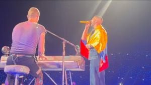 Manuel Turizo cantó junto a Coldplay en su concierto en Bogotá.