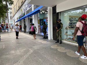 Ejército en las calles de Barranquilla.