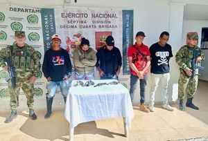 Capturados cinco presuntos integrantes del Clan del Golfo en Antioquia.