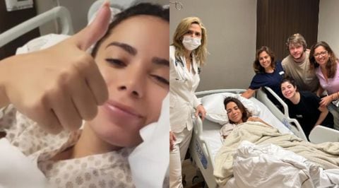 Anitta se recupera luego de haber salido de cirugía.