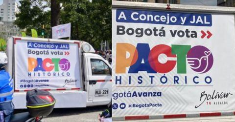 La camioneta fue vista por varios ciudadanos en el centro de Bogotá