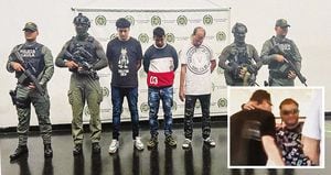   Alias Omar (camiseta blanca en la foto superior y gafas negras en la foto inferior) organizaba fiestas electrónicas para promover el consumo de estupefacientes, según la Policía.