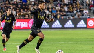 LOS ANGELES, CA - SEPTEMBER 12: Cristian Arango #29 of Los Angeles FC controls the ball during the game against Real Salt Lake at Banc of California Stadium on September 12, 2021 in Los Angeles, California. Los Angeles FC won 3-2. (Photo Getty Images/Shaun Clark)