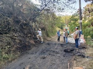 Dagma inspecciona zona del incendio en el sector del Cabuyal de Cristo Rey