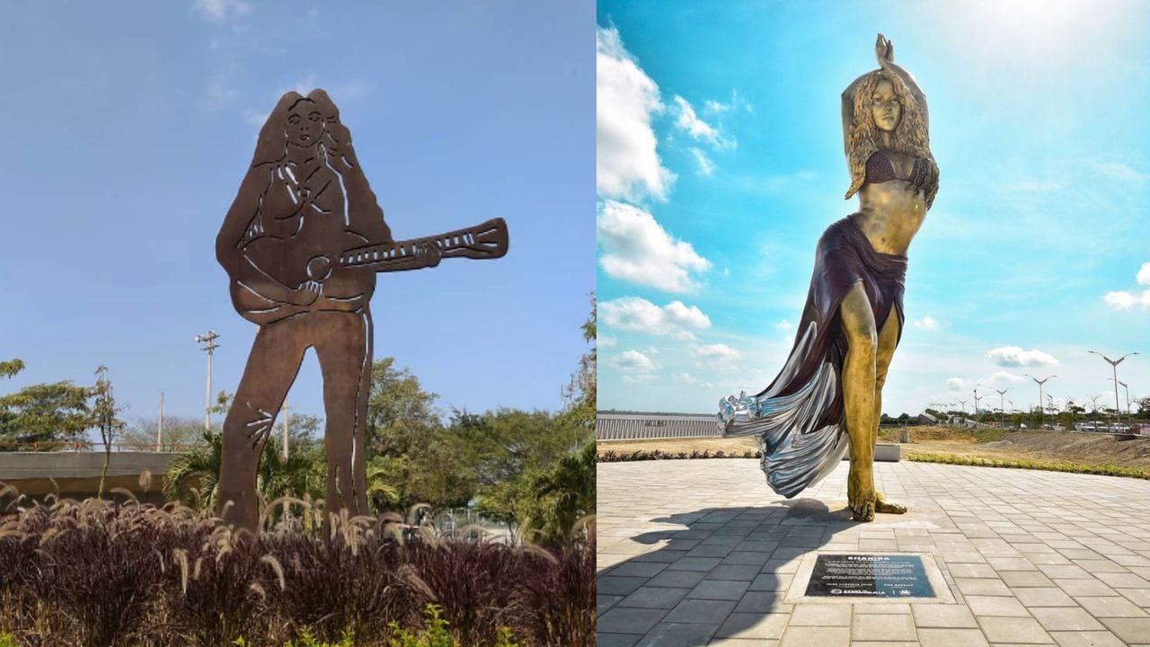 Estatuas de Shakira en Barranquilla.