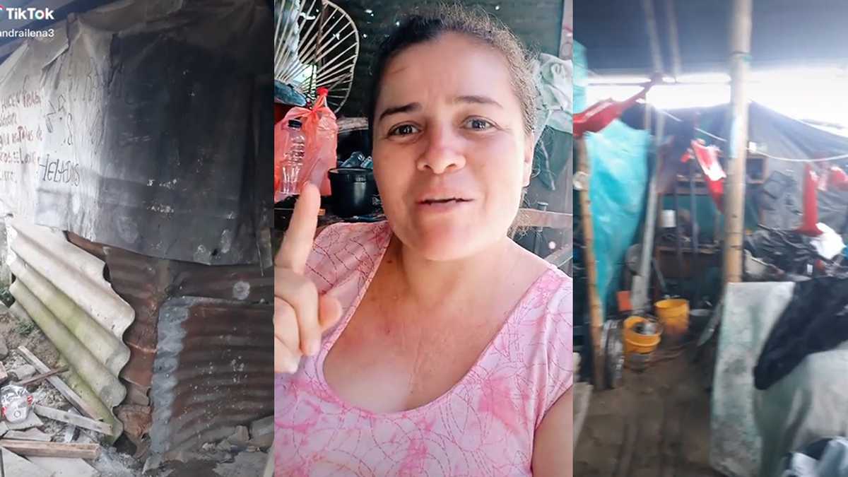 Sandra Milena Ampudia despertó la solidaridad del mundo al subir un video a la red social Tik Tok, donde pedía ayuda para construir su casa, pues actualmente vive con su familia en un rancho hecho con plástico y zinc.
