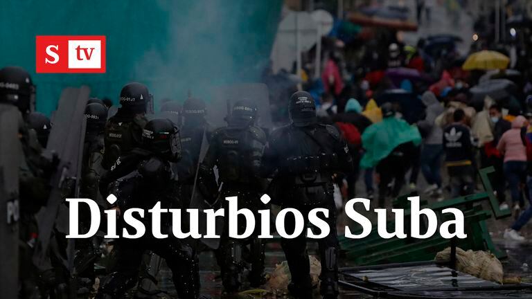 Violentos enfrentamientos en Suba entre el Esmad y manifestantes