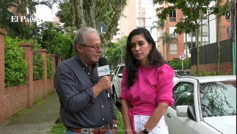 Diego Martínez, director de información de El País y Catalina Ortiz, precandidata a la Alcaldía de Cali.