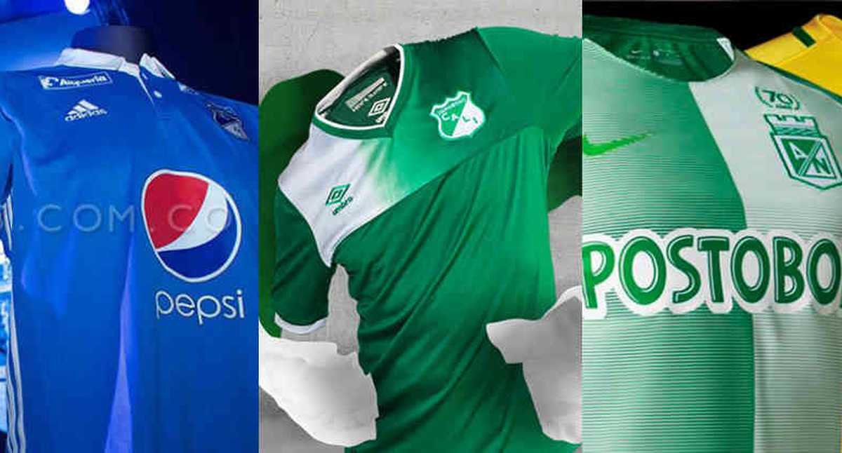 aguacero inalámbrico pozo Las camisetas de los equipos del Fútbol Profesional Colombiano para 2017