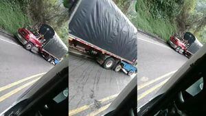 Accidente de tránsito en la vía entre Rionegro y El Playón.