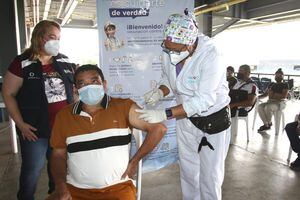 Uno de los puntos de vacunación masiva en Barranquilla.