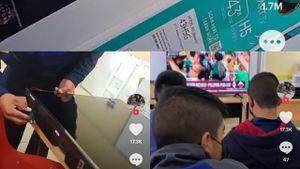 Profesora compró televisores para que sus estudiantes disfrutarán de la Copa del Mundo.