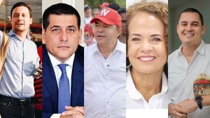 Candidatos a la alcaldía de Cartagena: José Osorio, Dumek Turbay, William García, Judith Pinedo y Javier Doria.