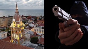 Reportan robo a mano armada en centro histórico de Cartagena.