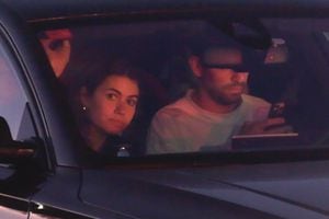 Clara Chía y Gerard Piqué llegando a una de las presentaciones de la Kings League.