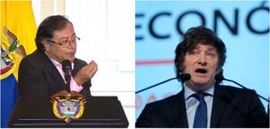 Presidente Gustavo Petro y Javier Milei