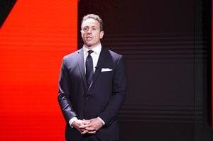 NEW YORK, NEW YORK - MAY 15: Chris Cuomo of CNN’s Cuomo Prime Time speaks onstage during the WarnerMedia Upfront 2019 show at The Theater at Madison Square Garden on May 15, 2019 in New York City. 602140 (Photo by Kevin Mazur/Getty Images for WarnerMedia)