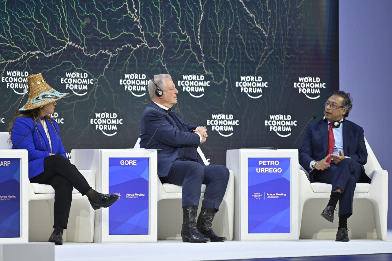 presidente Gustavo Petro en Foro Económico Mundial que se lleva a cabo en Davos.  Foto: Cristian Garavito - Presidencia de la República
