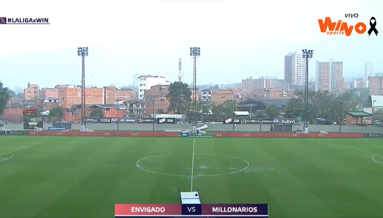 Envigado vs Millonarios  no se pudo desarrollar por una torrencial lluvia.