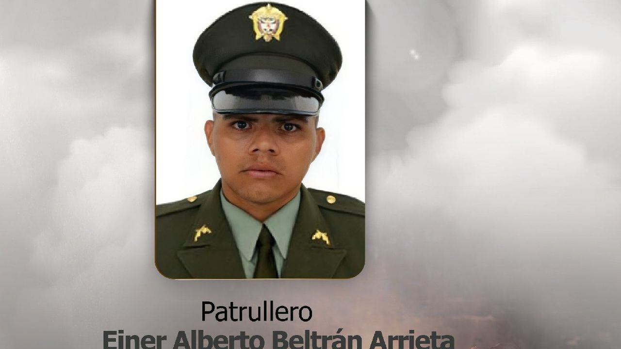 Imagen del patrullero asesinado este jueves en Bogotá.