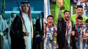 Cristiano Ronaldo es comparado por utilizar atuendo tradicional similar al usado por Lionel Messi en Qatar 2022.
