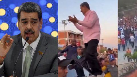 El régimen de Maduro manipula las imágenes de su visita a Guatire. Otros video muestran que casi nadie salio a recibirlo.