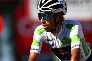 MOS, SPAIN - SEPTEMBER 04: Egan Arley Bernal Gomez of Colombia and Team INEOS Grenadiers after the 76th Tour of Spain 2021, Stage 20 a 202,2km km stage from Sanxenxo to Mos. Alto Castro de Herville 502m / @lavuelta / #LaVuelta21 / on September 04, 2021 in Mos, Spain. (Photo by Stuart Franklin/Getty Images)