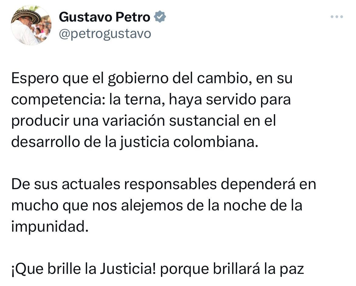 Mensaje presidente Gustavo Petro
